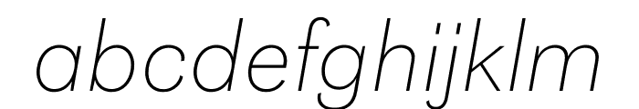 Grot12 Extended Thin Italic Font LOWERCASE