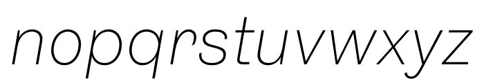 Grot12 Extended Thin Italic Font LOWERCASE