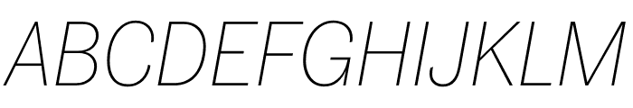 Grot12 Normal Thin Italic Font UPPERCASE