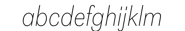 Grot12 Normal Thin Italic Font LOWERCASE