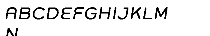 Grover Italic Font UPPERCASE