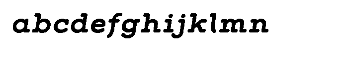 Grover Slab Bold Italic Font LOWERCASE
