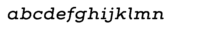 Grover Slab Italic Font LOWERCASE