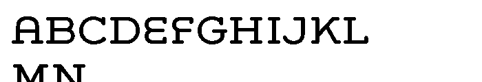 Grover Slab Regular Font UPPERCASE