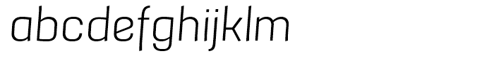 Grafia Sans 1 Light Italic Font LOWERCASE