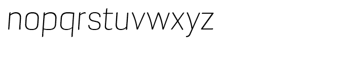 Grafia Sans 1 Ultra Light Italic Font LOWERCASE