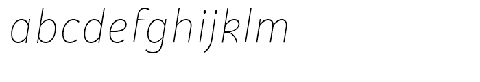 Graviola Thin Italic Font LOWERCASE