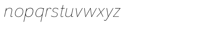 Grenale 2 Expanded Thin Italic Font LOWERCASE