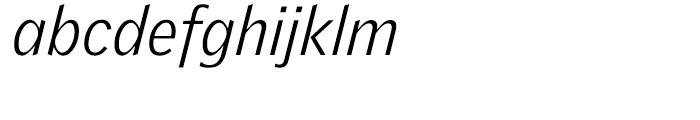 Griffith Gothic Light Italic Font LOWERCASE