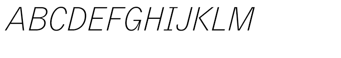 Griffith Gothic Thin Italic Font UPPERCASE