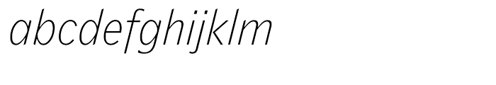 Griffith Gothic Thin Italic Font LOWERCASE