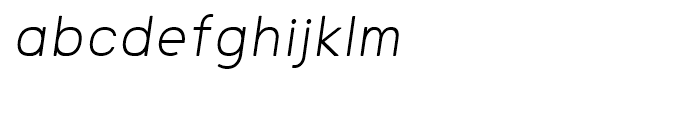 Grold Rounded Slim ExtraLight Italic Font LOWERCASE