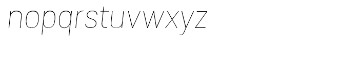Grota Sans Alt Thin Italic Font LOWERCASE