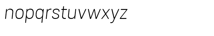 Grota Sans Rounded Alt Light Italic Font LOWERCASE