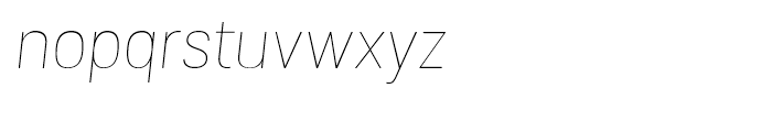 Grota Sans Rounded Alt Thin Italic Font LOWERCASE