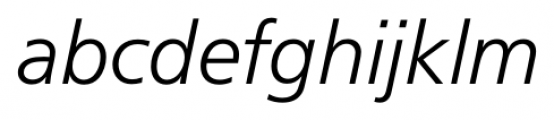Graphein Pro Light Italic Font LOWERCASE