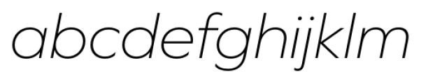 Graphie ExtraLight Italic Font LOWERCASE
