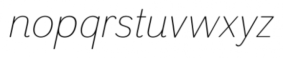 Grenale Norm Thin Italic Font LOWERCASE