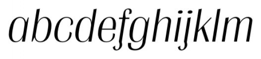 Grenoble Serial Xlight Italic Font LOWERCASE