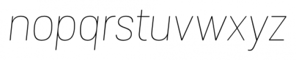 Grota Sans Alt Rounded Thin Italic Font LOWERCASE