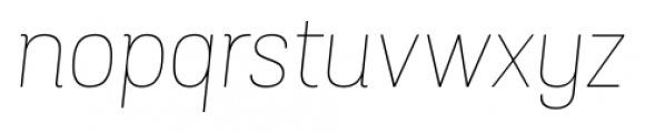 Grota Sans Thin Italic Font LOWERCASE