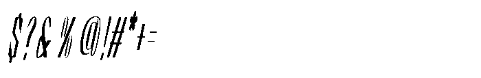 Graceo Condensed Oblique Font OTHER CHARS