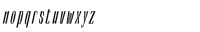 Graceo Expanded Oblique Font LOWERCASE