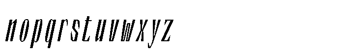 Graceo Extra Expanded Oblique Font LOWERCASE