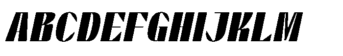 Graceo Medium Oblique Font UPPERCASE