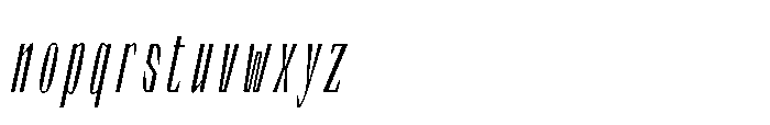 Graceo Thin Oblique Font LOWERCASE