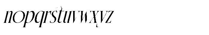 Gradneght Italic Font LOWERCASE