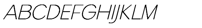 Gradvis Thin Italic Font UPPERCASE