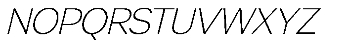 Gradvis Thin Italic Font UPPERCASE