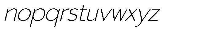 Gradvis Thin Italic Font LOWERCASE