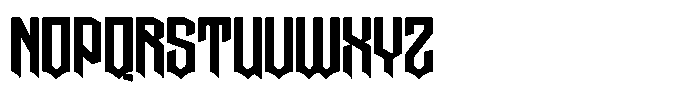 Graen Metal Regular Font LOWERCASE