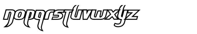 Graffick Top Outline Font LOWERCASE