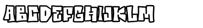 Graffiti Brick Line Font UPPERCASE