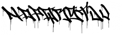 Graffiti Drips Font UPPERCASE