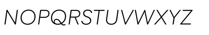 Grafical Extralight Italic Font UPPERCASE