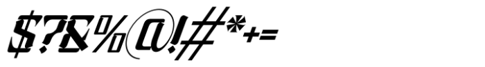Grafis Techno Italic Font OTHER CHARS