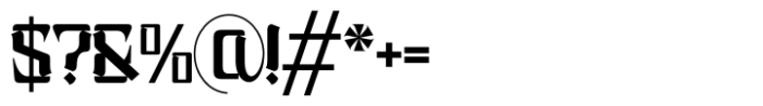 Grafis Techno Regular Font OTHER CHARS