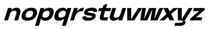 Graftyne Display Bold Expanded Italic Font LOWERCASE