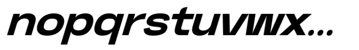 Graftyne Display Bold Extra Expanded Italic Font LOWERCASE
