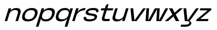 Graftyne Display Extra Expanded Italic Font LOWERCASE