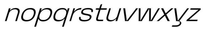 Graftyne Display Extra Light Expanded Italic Font LOWERCASE
