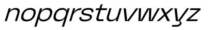 Graftyne Display Light Expanded Italic Font LOWERCASE