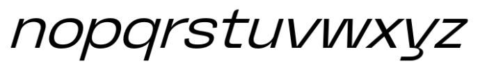 Graftyne Display Light Extra Expanded Italic Font LOWERCASE