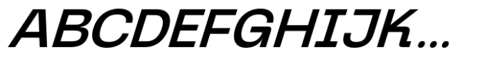 Graftyne Display Medium Semi Expanded Italic Font UPPERCASE