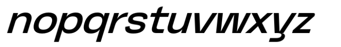Graftyne Display Medium Semi Expanded Italic Font LOWERCASE