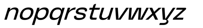 Graftyne Display Semi Expanded Italic Font LOWERCASE
